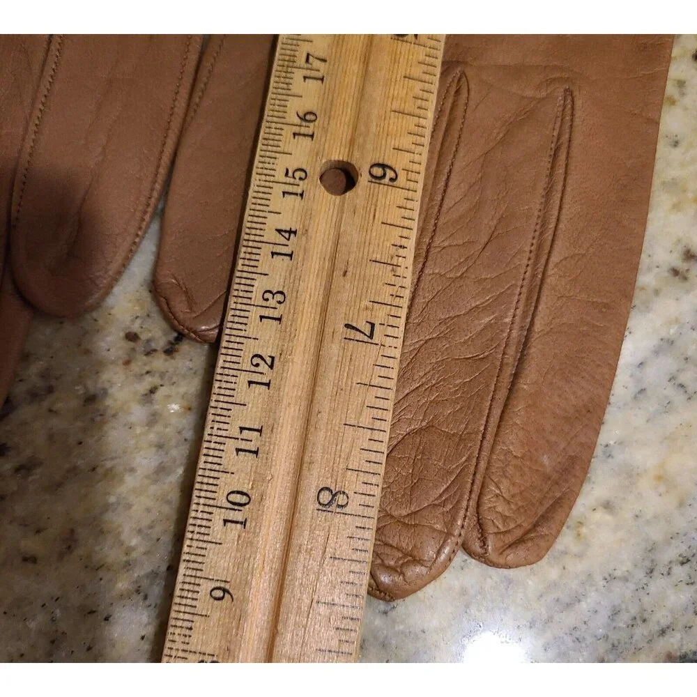 New! Vintage Size S Tan Soft Leather Formal 8.5